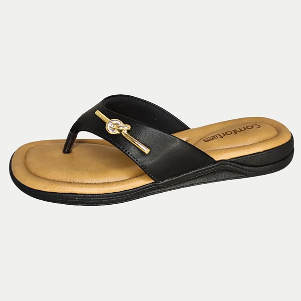 TAMANCO COMFORT FLEX ANABELA BAIXO PRETO FEMININO ADULTO