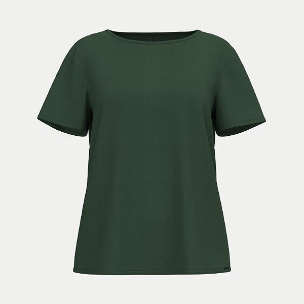 BLUSA LUNENDER MANGA CURTA VISCOSE VERDE FEMININO ADULTO