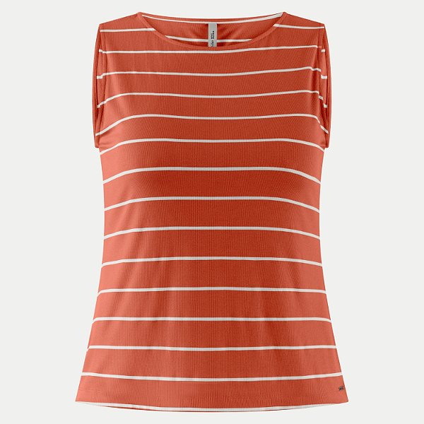 BLUSA LUNENDER REGATA MISTO LISTRADA LARANJA FEMININO ADULTO