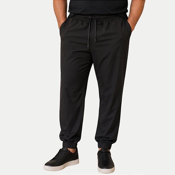 CALÇA TSUNAMI POLIESTER  E ELASTANO FITINESS PRETO MASCULINO ADULTO