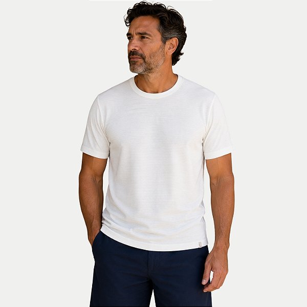 CAMISETA MOMENTUS MANGA CURTA COMFORT ALGODÃO OFFWHITE  MASCULINO ADULTO