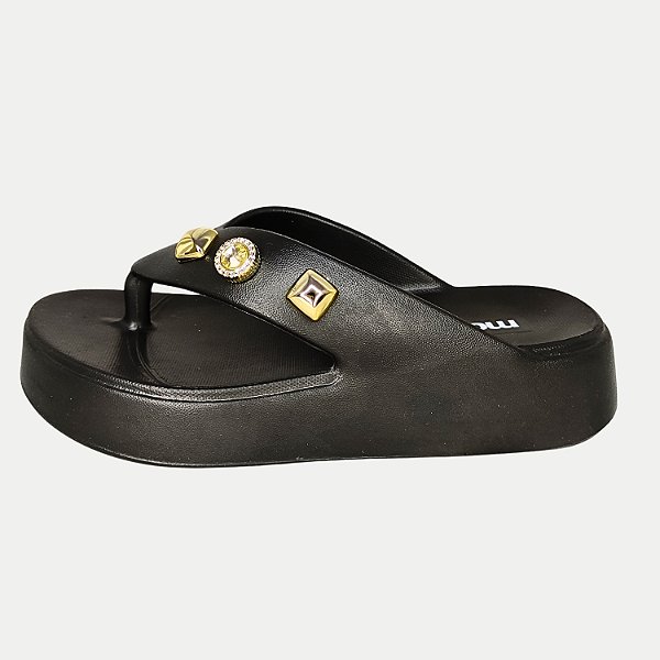 CHINELO MOLECA DEDO EVA PRETO FEMININO ADULTO