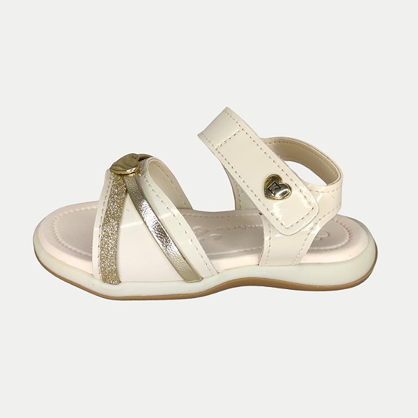 SANDALIA KIDY BABY EQUILIBRIO PAPETE MARFIM FEMININO INFANTIL