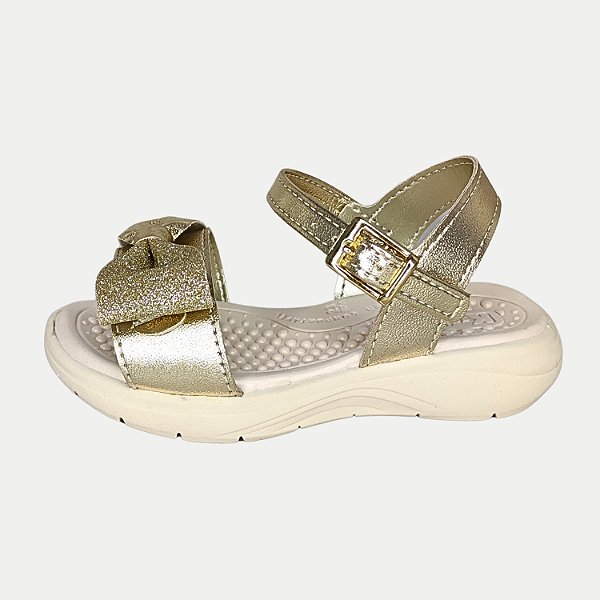 SANDALIA KIDY FLEX BABY STREET OURO FEMININO INFANTIL