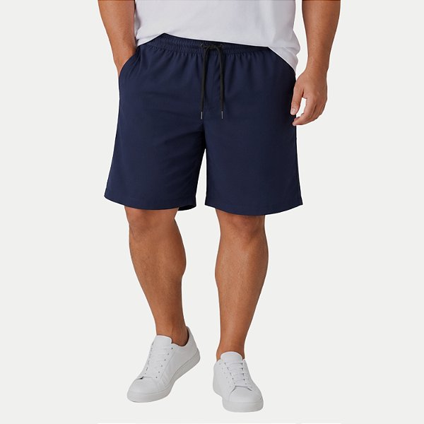 SHORT TSUNAMI POLIESTER E ELASTANO FITNESS AZUL MARINHO MASCULINO ADULTO