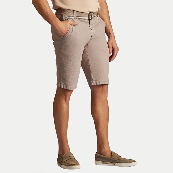 BERMUDA YOUNG BRIM COM ELASTANO ESPORTE FINO CAQUE MASCULINO ADULTO