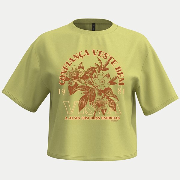 BLUSA LUNENDER MANGA CURTA TSHIRT ALGODÃO VERDE FEMININO ADULTO