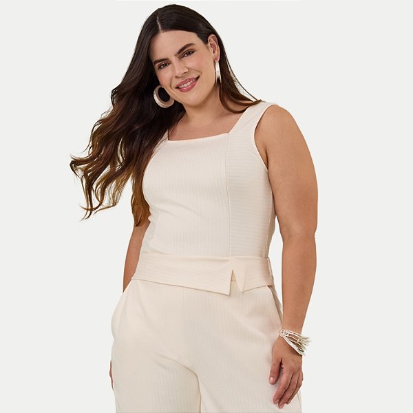 BLUSA LUNENDER REGATA MISTO OFFWHITE FEMININO ADULTO