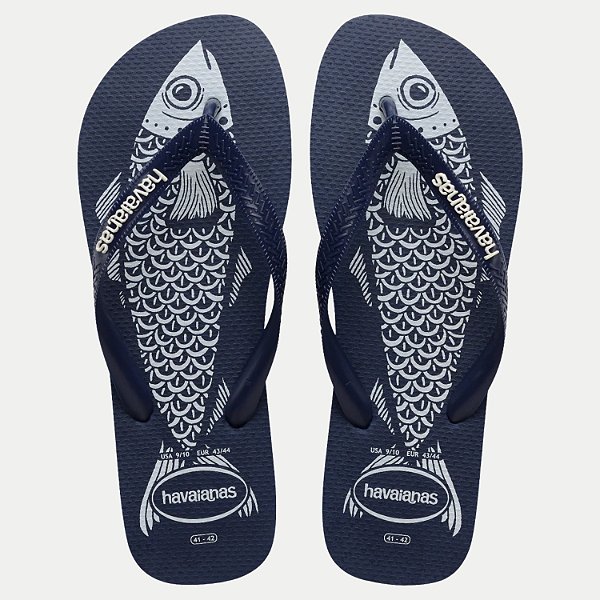 CHINELO HAVAIANAS TOP NAUTICAL DEDO AZUL MARINHO MASCULINO ADULTO