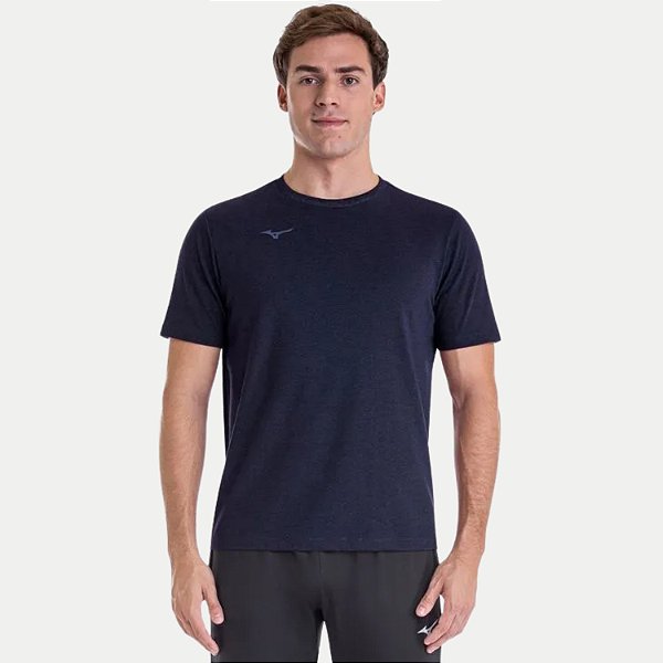 CAMISETA MIZUNO MANGA CURTA COMFORT POLIESTER AZUL MARINHO MASCULINO ADULTO