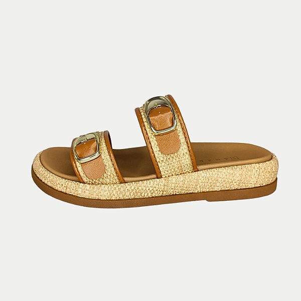 TAMANCO RAMARIM ANABELA BAIXO CARAMELO FEMININO ADULTO