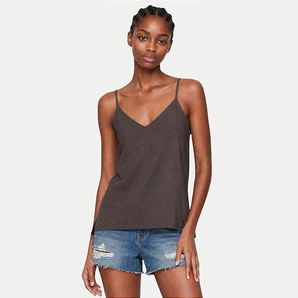 BLUSA HERING REGATA MALHA MARROM FEMININO ADULTO