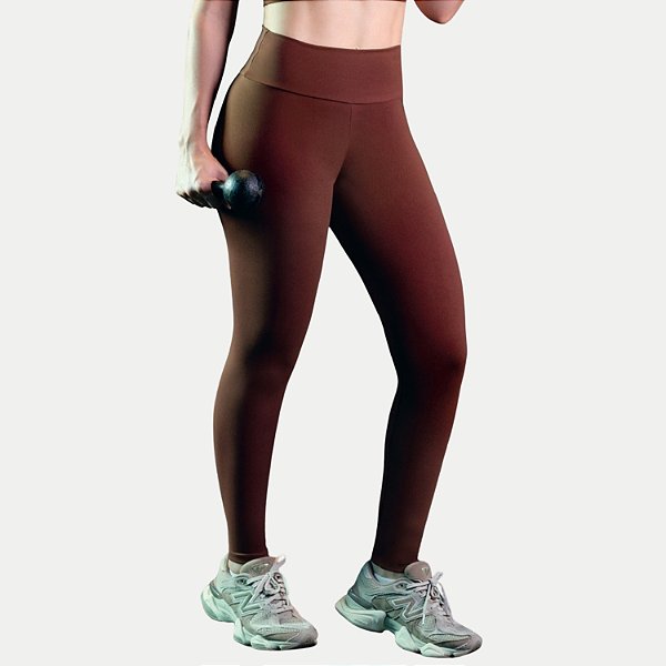 CALÇA MAR E FLOR POLIAMIDA LEGGING FITNESS MAROM FEMININO ADULTO