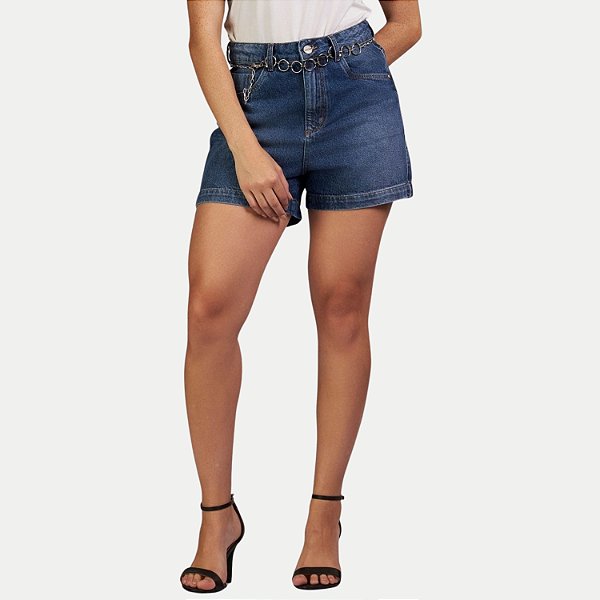 SHORT YOUNG JEANS MÉDIO BRUTO BÁSIC FEMININO ADULTO