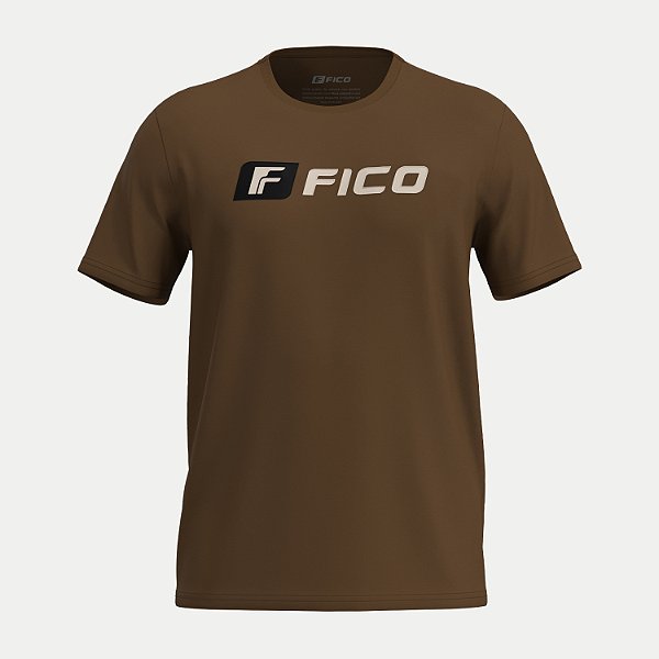 CAMISETA FICO MANGA CURTA COMFORT ALGODÃO SILKADA MARROM MASCULINO ADULTO