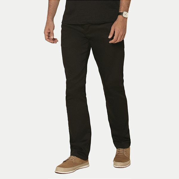 CALÇA PITT BRIM E ELASTANO SLIM  PRETO MASCULINO ADULTO
