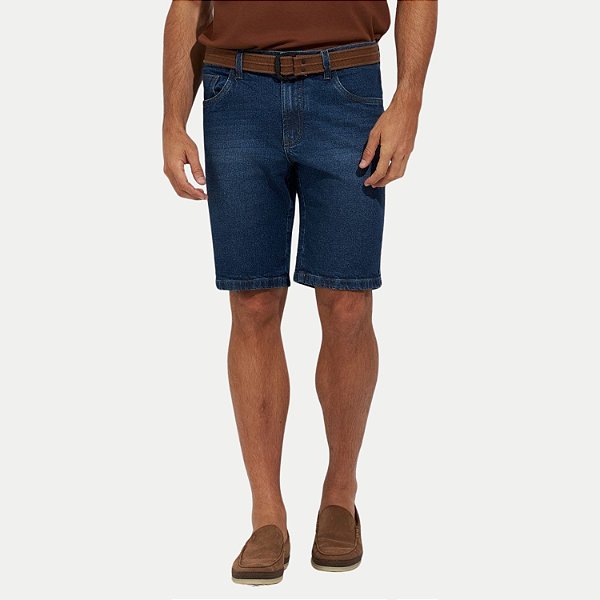 BERMUDA YOUNG JEANS MÉDIO COM ELASTANO COMFORT MASCULINO ADULTO