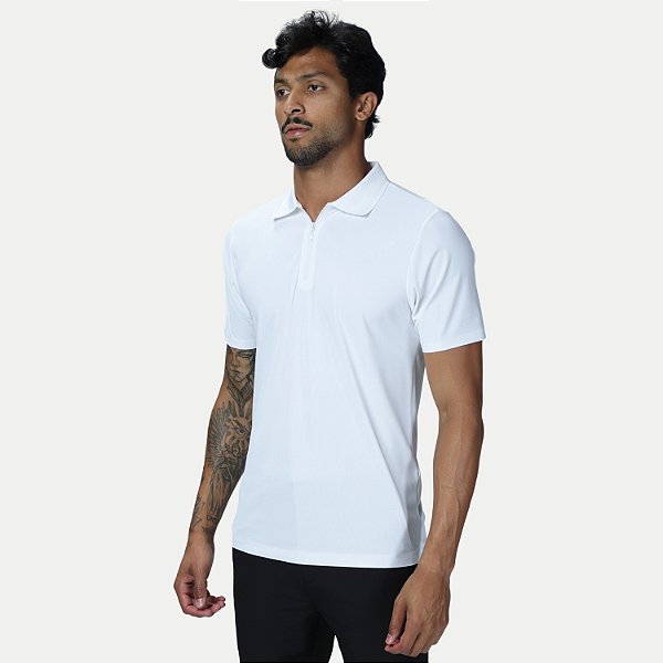 POLO VIDE BULA MANGA CURTA SLIM POLIAMIDA E ELASTANO BRANCO MASCULINO ADULTO