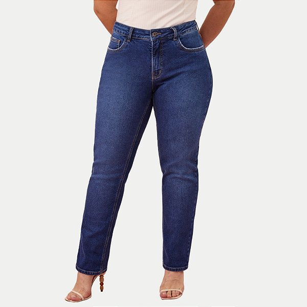 CALÇA LUNENDER JEANS MÉDIO COM ELASTANO COMFORT FEMININO ADULTO