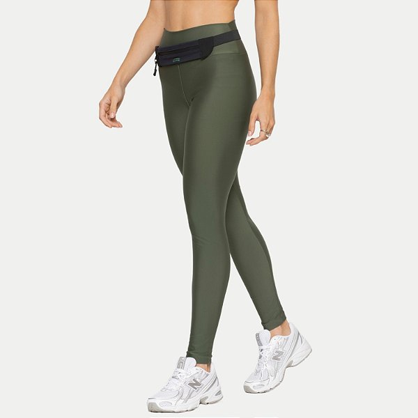 CALÇA DI PAULA POLIAMIDA LEGGING FITNESS VERDE FEMININO ADULTO