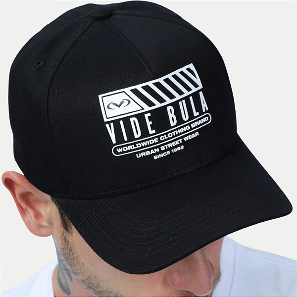 BONE VIDE BULA BRIM ABA CURVA PRETO MASCULINO ADULTO
