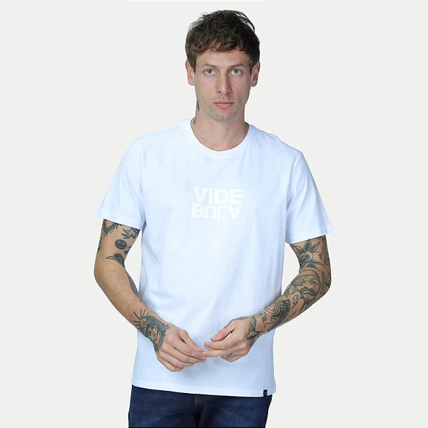 CAMISETA VIDE BULA MANGA CURTA COMFORT ALGODÃO BRANCO MASCULINO ADULTO