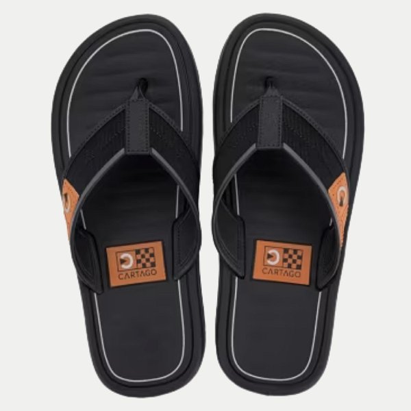CHINELO CARTAGO DEDO PARIS III PRETO MASCULINO ADULTO
