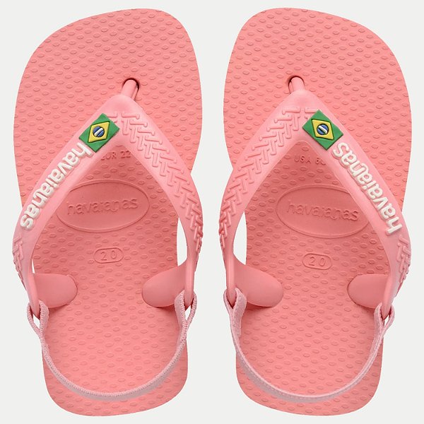 CHINELO HAVAIANAS BABY BRASIL DEDO ROSA CLARO FEMININO INFANTIL