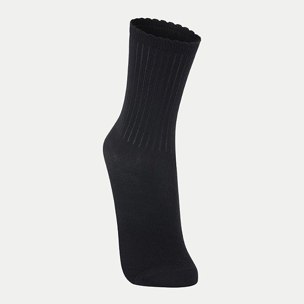 MEIA LUPO SOQUETE VISCOSE PRETO FEMININO ADULTO