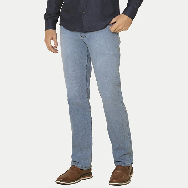 CALÇA PITT JEANS CLARO COM ELASTANO COMFORT MASCULINO ADULTO