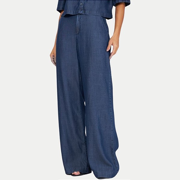 CALÇA LEE TENCEL PANTALONA AZUL JEANS FEMININO ADULTO