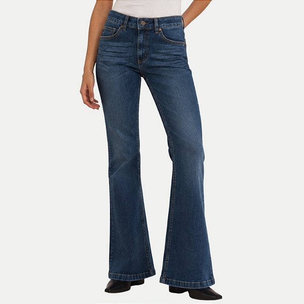 CALÇA LEE JEANS MÉDIO COM ELASTANO BOOTCUT FEMININO ADULTO
