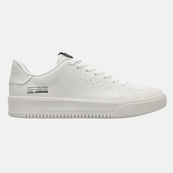 TÊNIS OLYMPIKUS EROS 2 CASUAL COM CADARÇO BRANCO UNISEX ADULTO