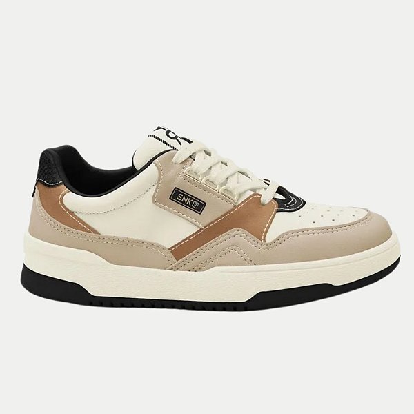 TÊNIS RAMARIM CASUAL COM CADARÇO BEGE  FEMININO ADULTO
