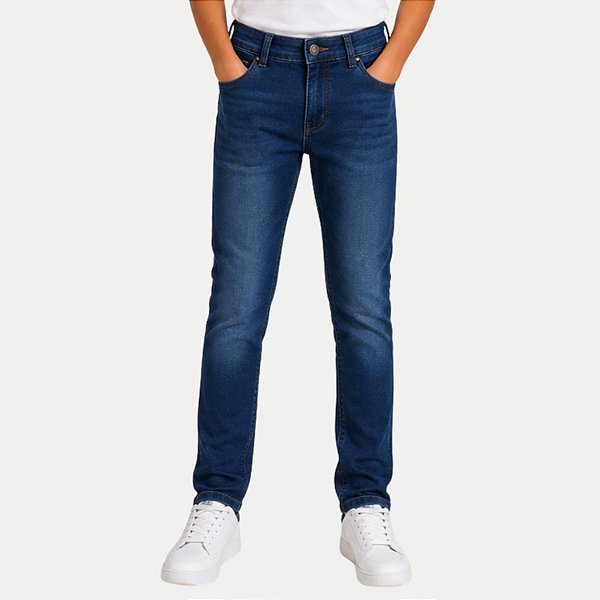 CALÇA NACIONAL JEANS JEANS MÉDIO COM ELASTANO SLIM MASCULINO INFANTIL