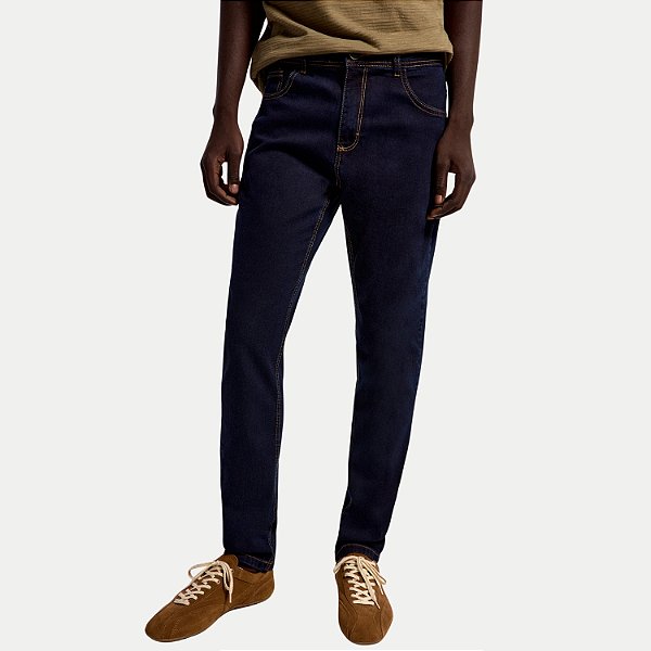 CALÇA HERING JEANS ESCURO COM ELASTANO SLIM MASCULINO ADULTO