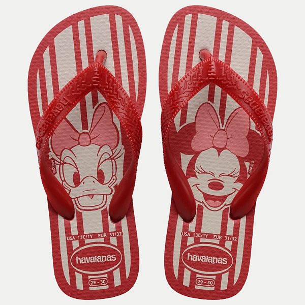 CHINELO HAVAIANAS KIDS DISNEY DEDO VERMELHO FEMININO INFANTIL