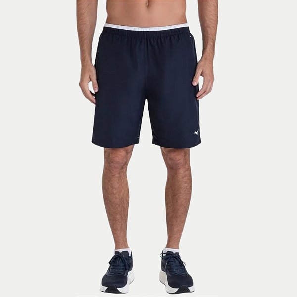 BERMUDA MIZUNO POLIESTER FITNESS AZUL MARINHO MASCULINO ADULTO
