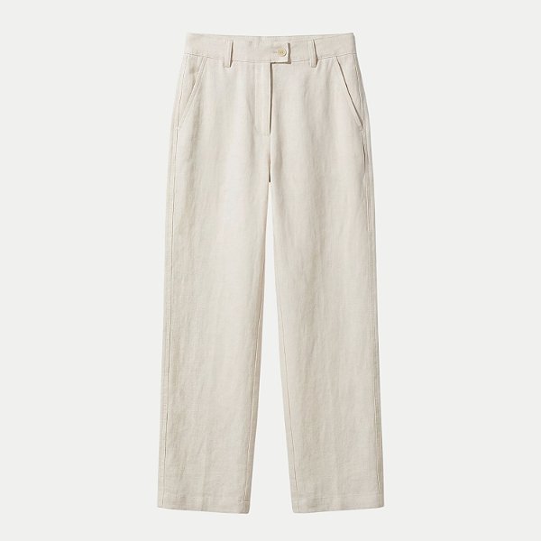 CALÇA HERING VISCOSE E POLIESTER ALFAIATARIA OFFWHITE FEMININO ADULTO