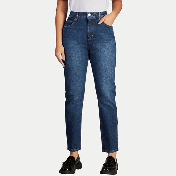 CALÇA LEE JEANS MÉDIO COM ELASTANO MOM FEMININO ADULTO