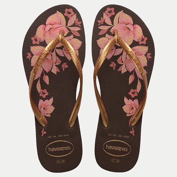 CHINELO HAVAIANAS SLIM ORGANIC DEDO CAFÉ FEMININO ADULTO
