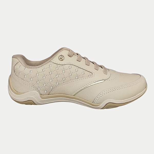 TÊNIS KOLOSH CASUAL COM CADARÇO CREME FEMININO ADULTO