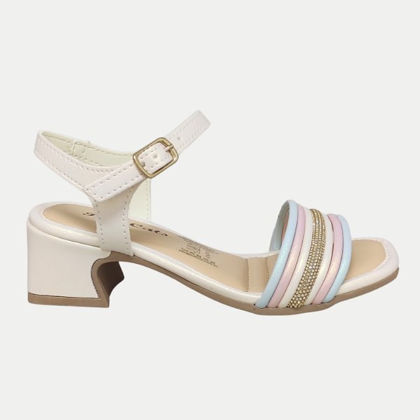 SANDALIA PINK CATS SALTO BAIXO ACTIVE OFFWHITE FEMININO INFANTIL