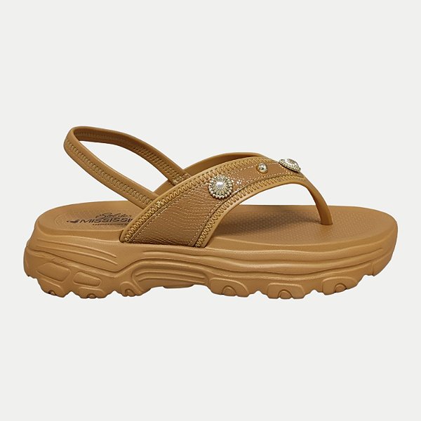 SANDALIA MISSISSIPI ANABELA MÉDIA CARAMELO FEMININO ADULTO
