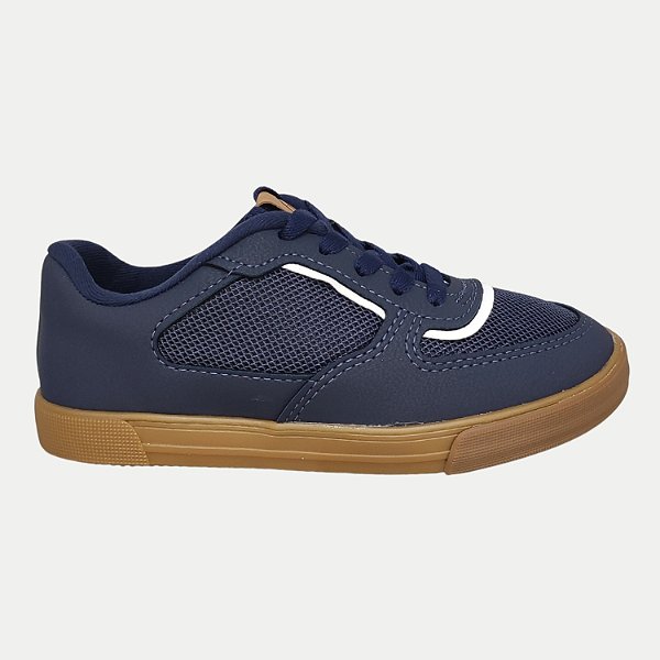 TÊNIS MOLEKINHO CASUAL COM CADARÇO AZUL MARINHO  MASCULINO INFANTIL