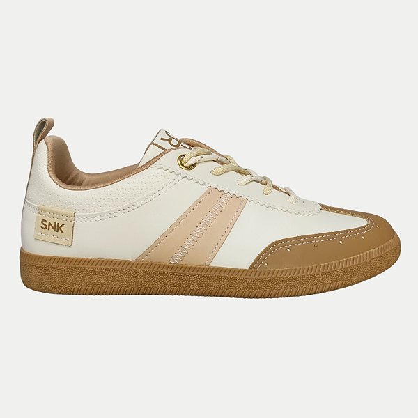 TÊNIS RAMARIM CASUAL COM CADARÇO BEGE FEMININO ADULTO