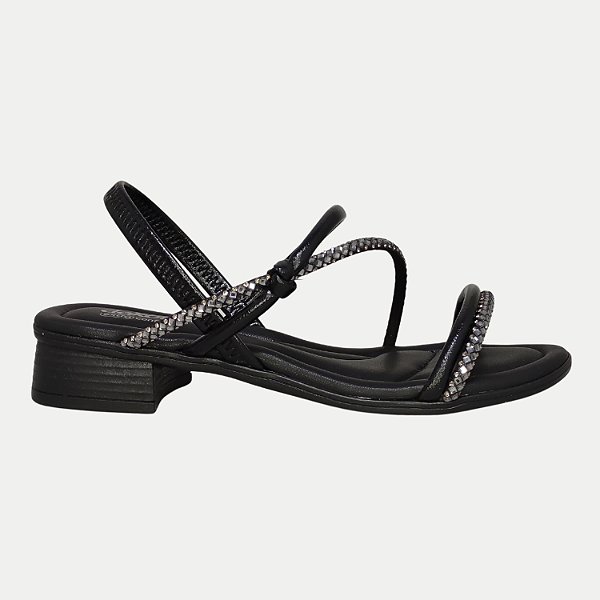 SANDALIA DAKOTA SALTO BAIXO ACTIVE PRETO FEMININO ADULTO