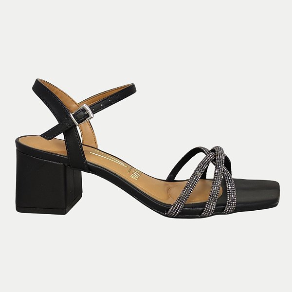 SANDALIA VIZZANO SALTO ALTO ACTIVE PRETO FEMININO ADULTO