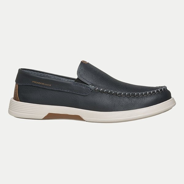 SAPATO PEGADA SIDER COURO AZUL MARINHO MASCULINO ADULTO