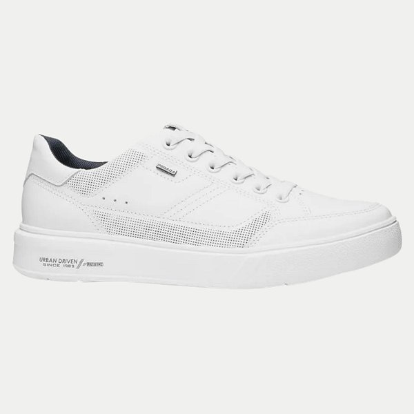 TÊNIS PEGADA CASUAL COM CADARÇO COURO BRANCO MASCULINO ADULTO